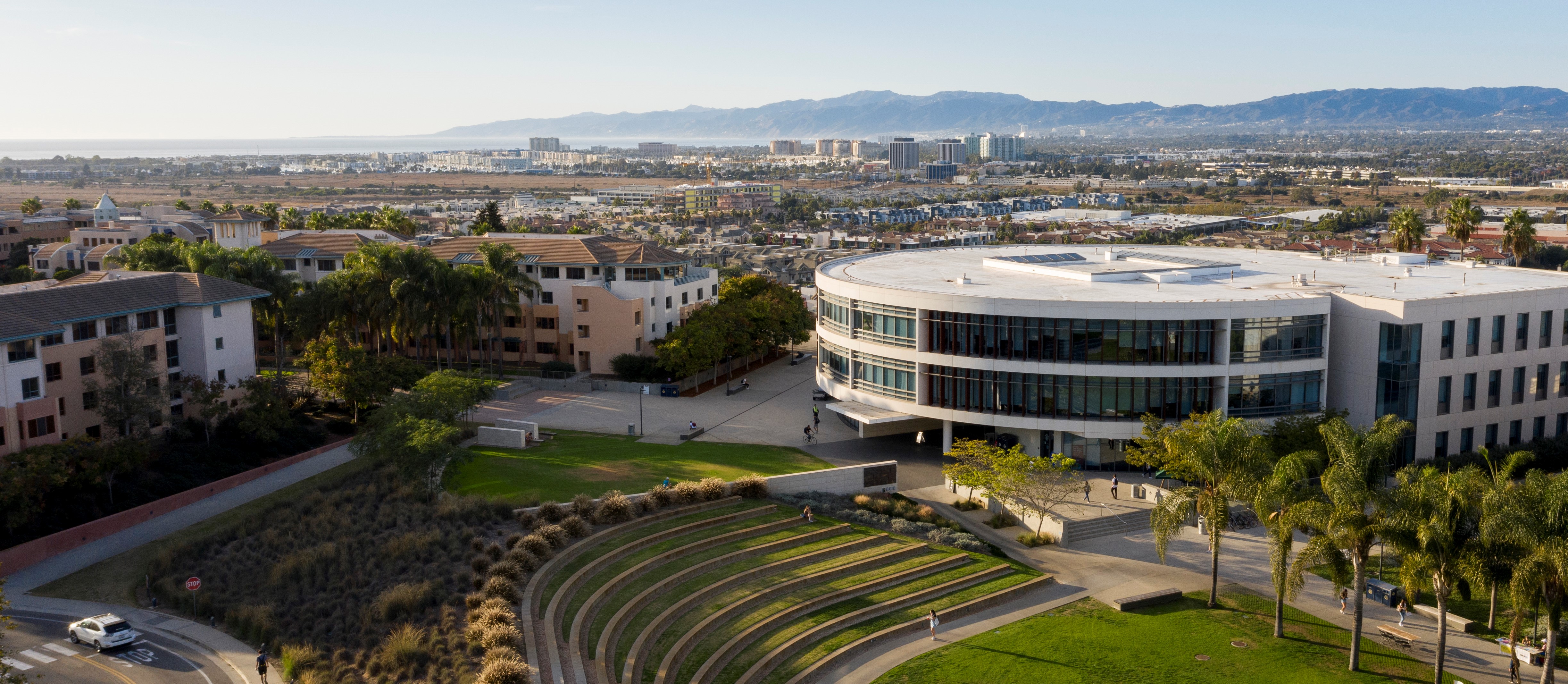 Aerial view of the William H. Hannon Library